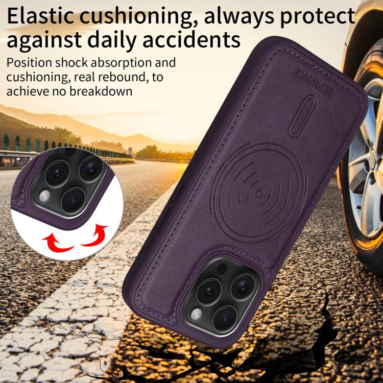 For iPhone 15 Pro BETOPNICE Horizontal Flip Detachable MagSafe Wallet Phone Case
