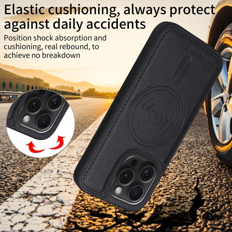 For iPhone 15 Pro BETOPNICE Horizontal Flip Detachable MagSafe Wallet Phone Case