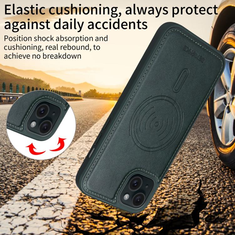 For iPhone 15 Plus BETOPNICE Horizontal Flip Detachable MagSafe Wallet Phone Case