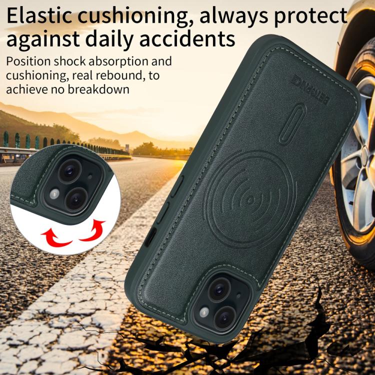 For iPhone 15 BETOPNICE Horizontal Flip Detachable MagSafe Wallet Phone Case