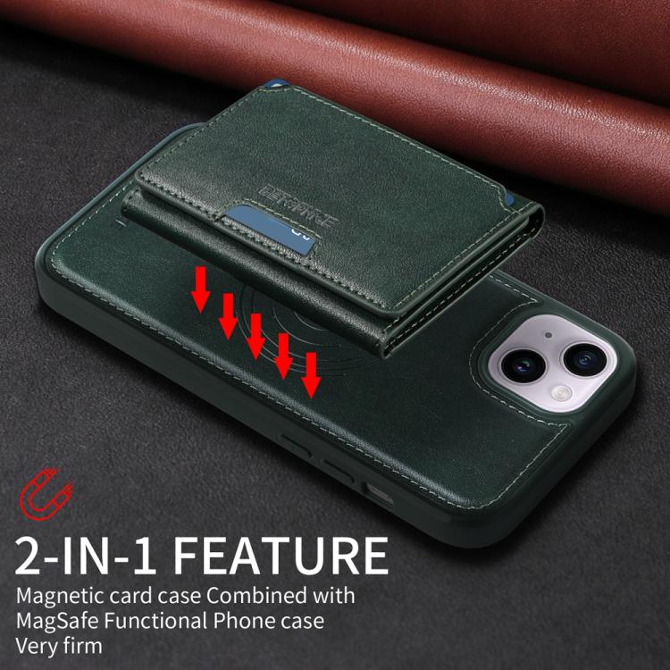 For iPhone 14 Plus BETOPNICE Horizontal Flip Detachable MagSafe Wallet Phone Case
