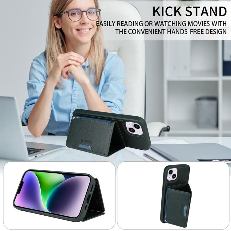 For iPhone 14 Plus BETOPNICE Horizontal Flip Detachable MagSafe Wallet Phone Case
