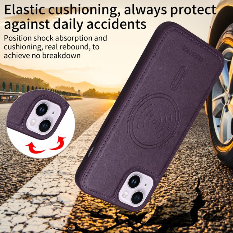 For iPhone 14 Plus BETOPNICE Horizontal Flip Detachable MagSafe Wallet Phone Case