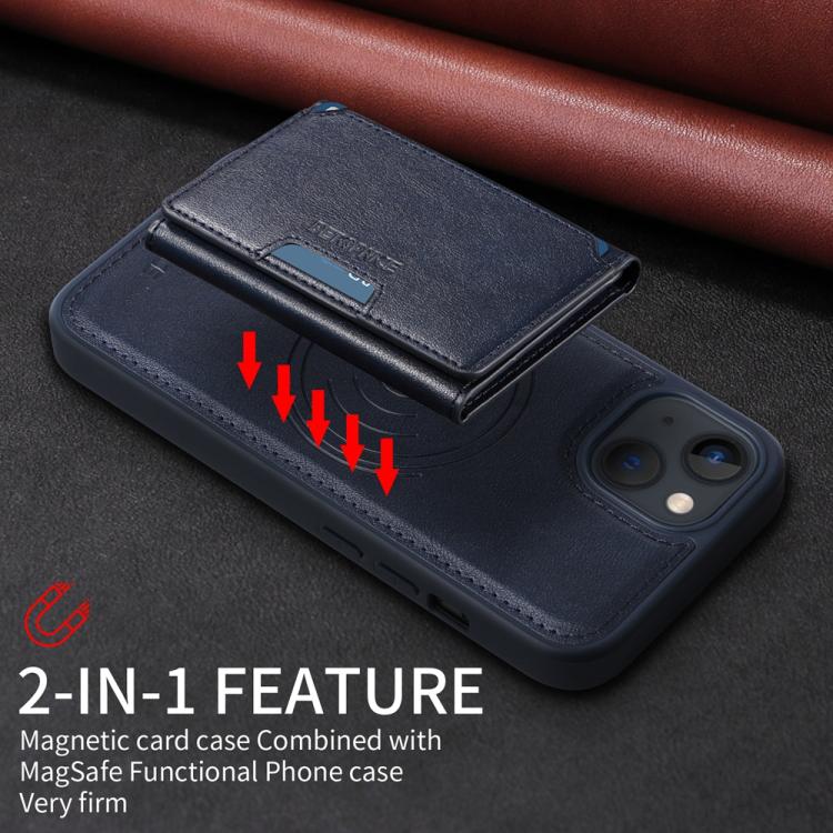 For iPhone 14 / 13 BETOPNICE Horizontal Flip Detachable MagSafe Wallet Phone Case