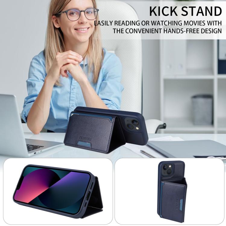 For iPhone 14 / 13 BETOPNICE Horizontal Flip Detachable MagSafe Wallet Phone Case
