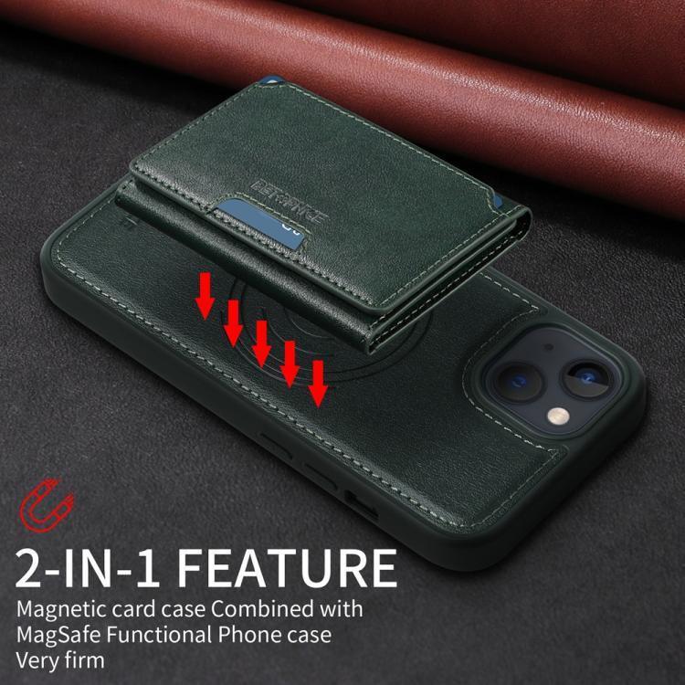 For iPhone 14 / 13 BETOPNICE Horizontal Flip Detachable MagSafe Wallet Phone Case