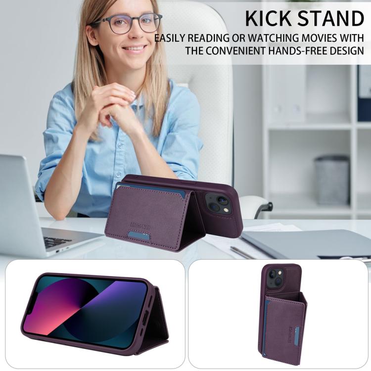 For iPhone 14 / 13 BETOPNICE Horizontal Flip Detachable MagSafe Wallet Phone Case