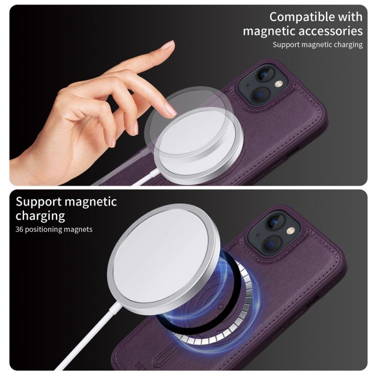For iPhone 14 / 13 BETOPNICE Horizontal Flip Detachable MagSafe Wallet Phone Case