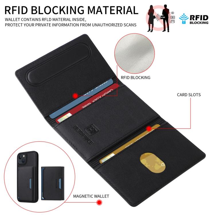 For iPhone 14 / 13 BETOPNICE Horizontal Flip Detachable MagSafe Wallet Phone Case