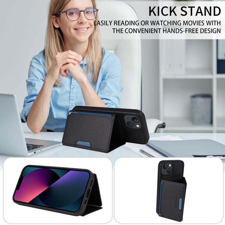 For iPhone 14 / 13 BETOPNICE Horizontal Flip Detachable MagSafe Wallet Phone Case