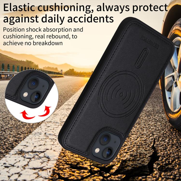 For iPhone 14 / 13 BETOPNICE Horizontal Flip Detachable MagSafe Wallet Phone Case