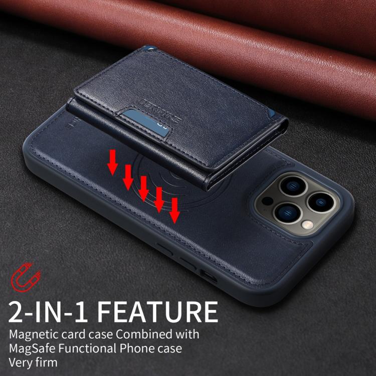 For iPhone 13 Pro Max BETOPNICE Horizontal Flip Detachable MagSafe Wallet Phone Case