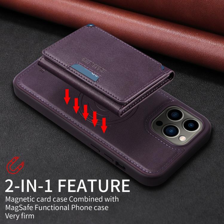 For iPhone 13 Pro Max BETOPNICE Horizontal Flip Detachable MagSafe Wallet Phone Case