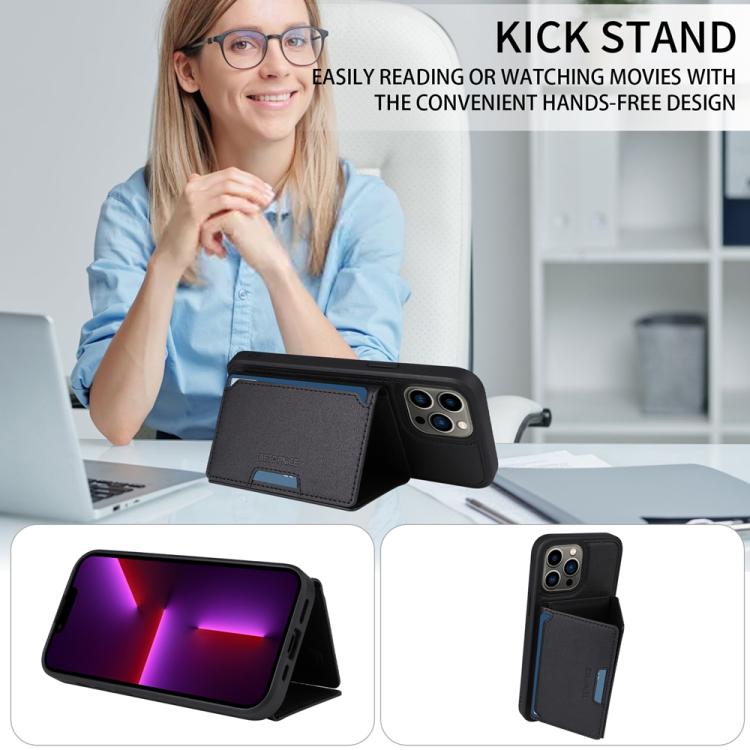 For iPhone 13 Pro Max BETOPNICE Horizontal Flip Detachable MagSafe Wallet Phone Case