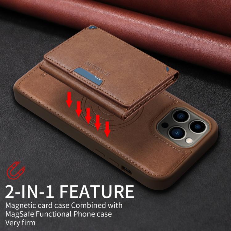 For iPhone 13 Pro Max BETOPNICE Horizontal Flip Detachable MagSafe Wallet Phone Case
