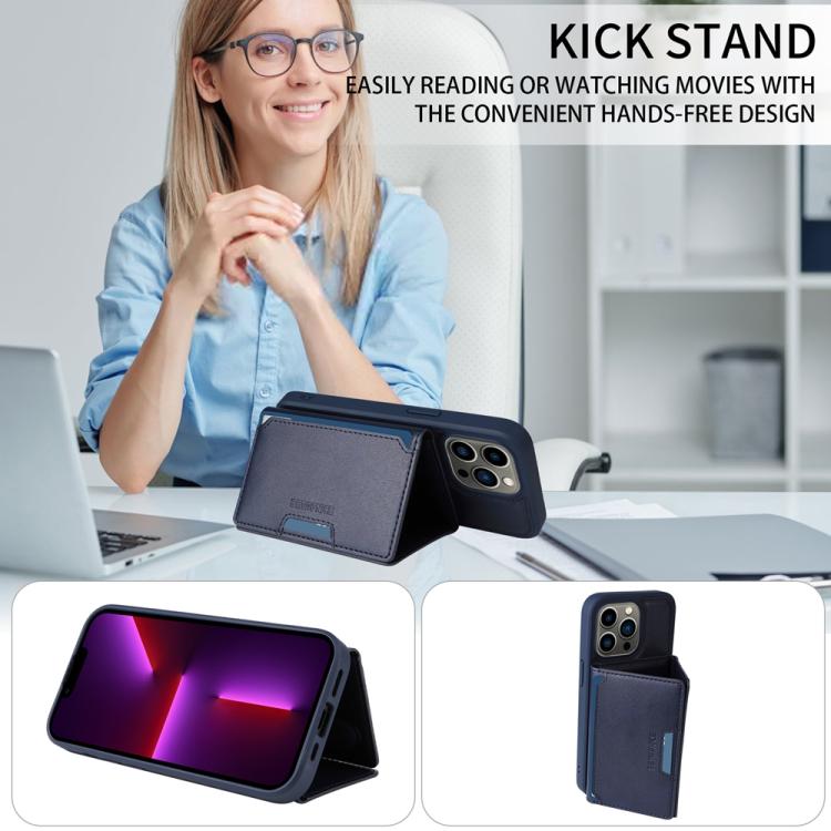 For iPhone 13 Pro BETOPNICE Horizontal Flip Detachable MagSafe Wallet Phone Case