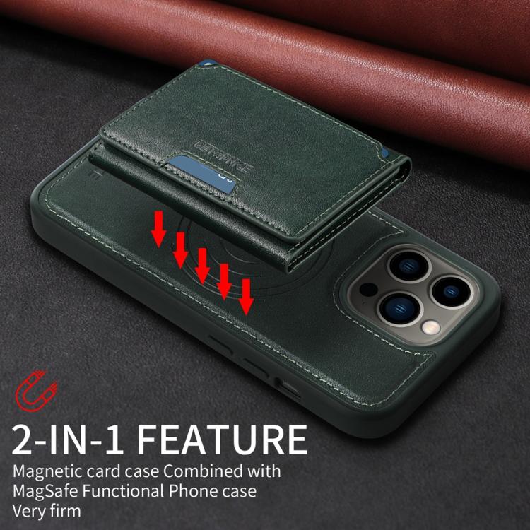 For iPhone 13 Pro BETOPNICE Horizontal Flip Detachable MagSafe Wallet Phone Case