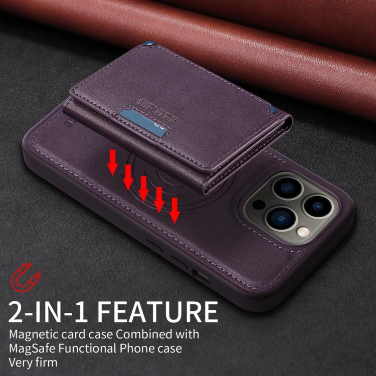 For iPhone 13 Pro BETOPNICE Horizontal Flip Detachable MagSafe Wallet Phone Case
