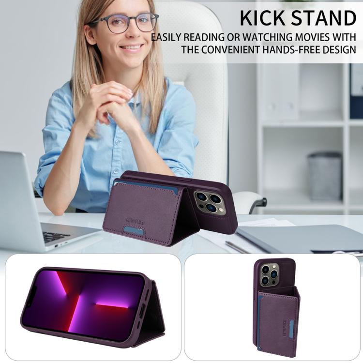 For iPhone 13 Pro BETOPNICE Horizontal Flip Detachable MagSafe Wallet Phone Case