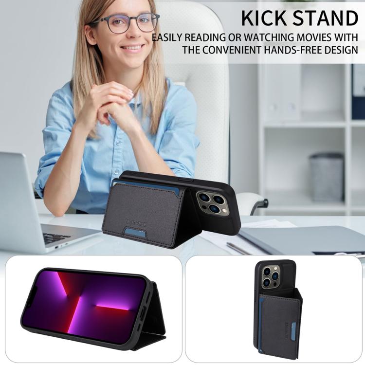 For iPhone 13 Pro BETOPNICE Horizontal Flip Detachable MagSafe Wallet Phone Case