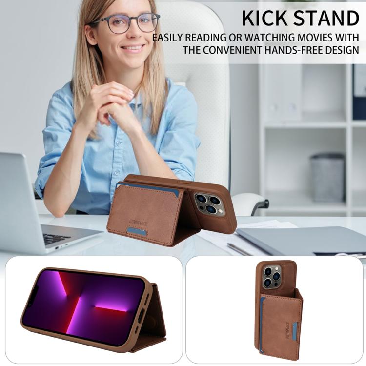 For iPhone 13 Pro BETOPNICE Horizontal Flip Detachable MagSafe Wallet Phone Case