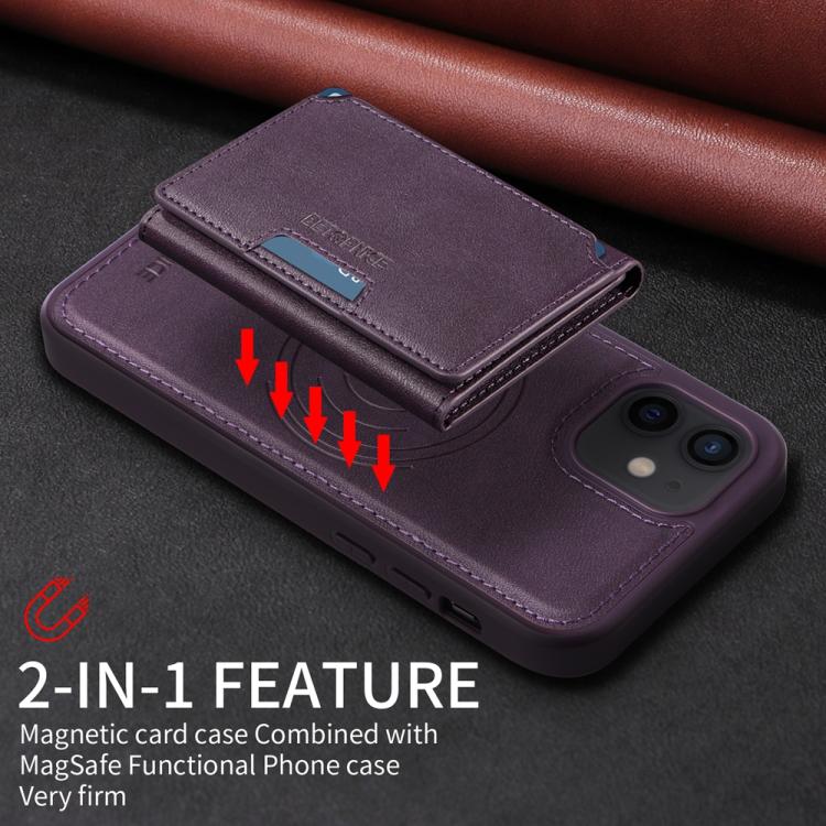 For iPhone 12 / 12 Pro BETOPNICE Horizontal Flip Detachable MagSafe Wallet Phone Case