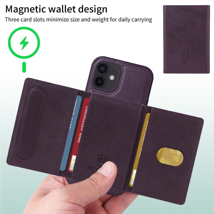 For iPhone 12 / 12 Pro BETOPNICE Horizontal Flip Detachable MagSafe Wallet Phone Case