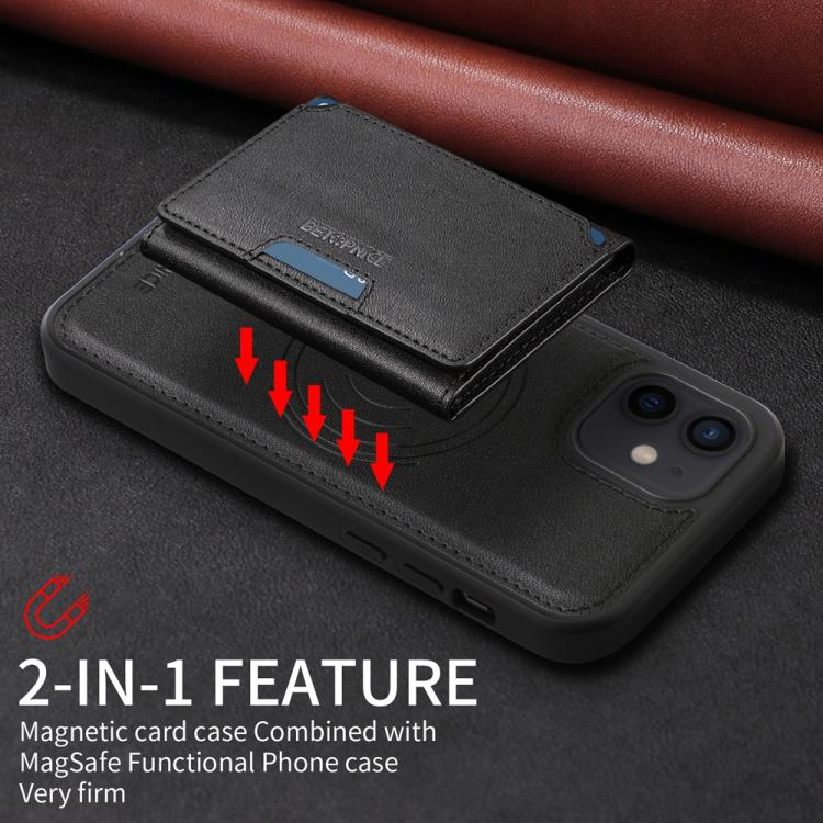 For iPhone 12 / 12 Pro BETOPNICE Horizontal Flip Detachable MagSafe Wallet Phone Case