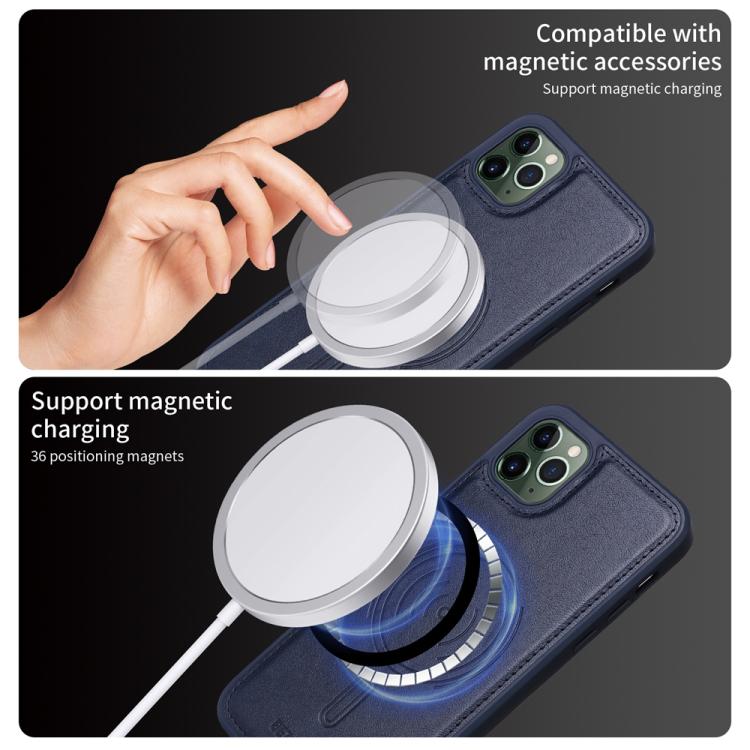 For iPhone 11 Pro Max BETOPNICE Horizontal Flip Detachable MagSafe Wallet Phone Case