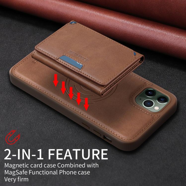 For iPhone 11 Pro Max BETOPNICE Horizontal Flip Detachable MagSafe Wallet Phone Case