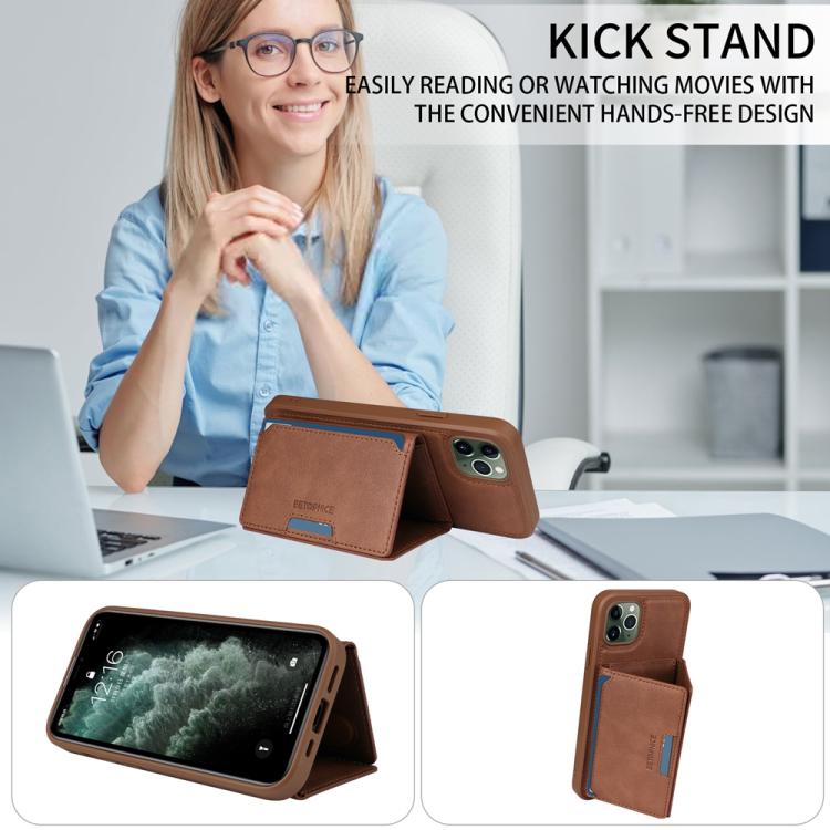 For iPhone 11 Pro Max BETOPNICE Horizontal Flip Detachable MagSafe Wallet Phone Case