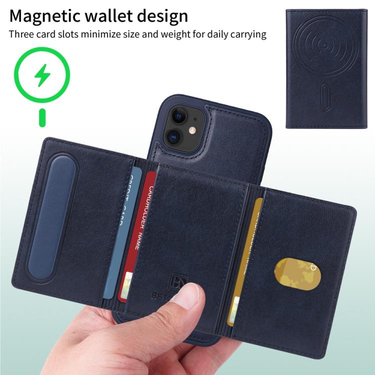 For iPhone 11 BETOPNICE Horizontal Flip Detachable MagSafe Wallet Phone Case