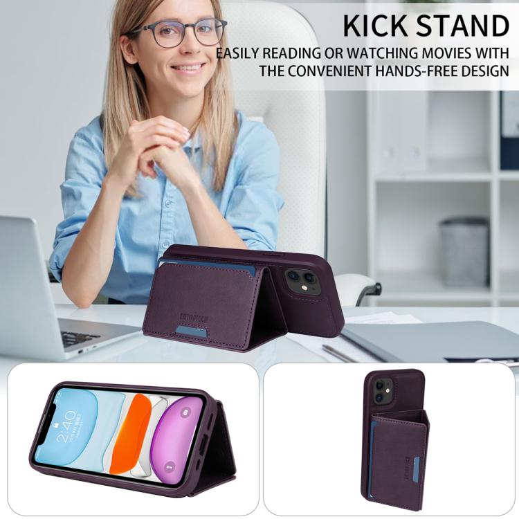 For iPhone 11 BETOPNICE Horizontal Flip Detachable MagSafe Wallet Phone Case