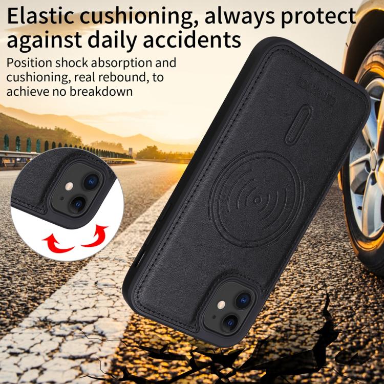 For iPhone 11 BETOPNICE Horizontal Flip Detachable MagSafe Wallet Phone Case