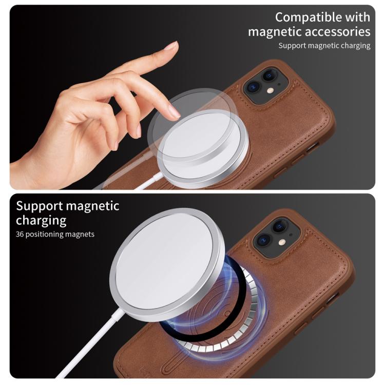 For iPhone 11 BETOPNICE Horizontal Flip Detachable MagSafe Wallet Phone Case