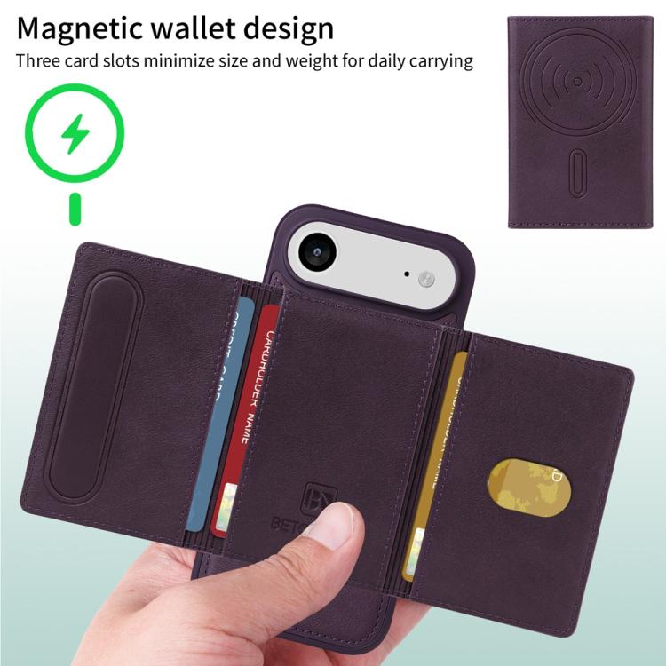 For iPhone Air BETOPNICE Horizontal Flip Detachable MagSafe Wallet Phone Case
