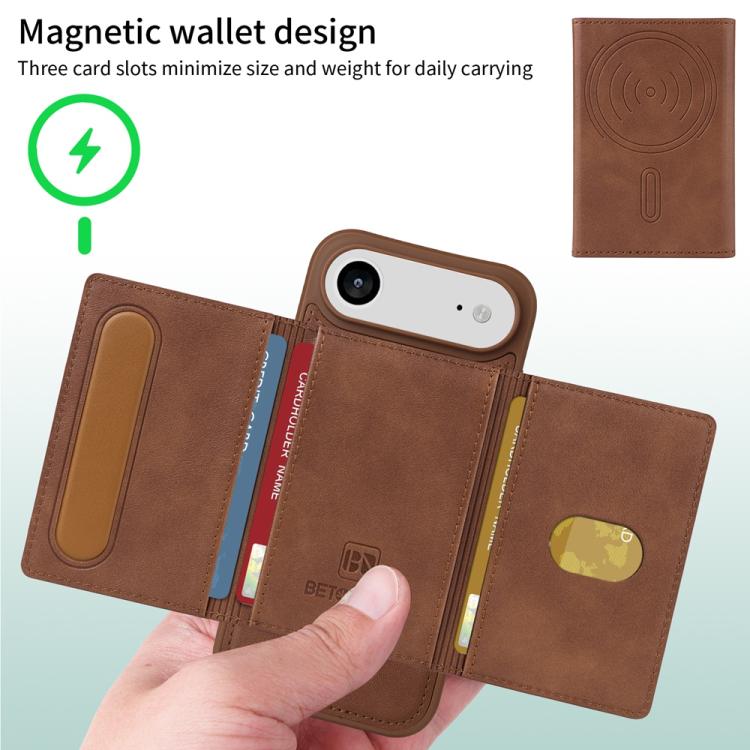 For iPhone Air BETOPNICE Horizontal Flip Detachable MagSafe Wallet Phone Case
