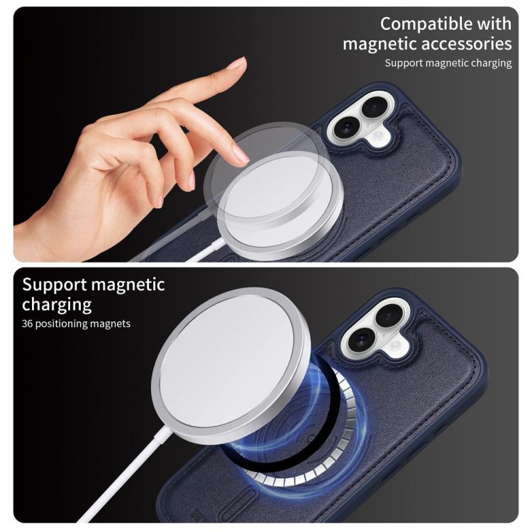 For iPhone 17 BETOPNICE Horizontal Flip Detachable MagSafe Wallet Phone Case