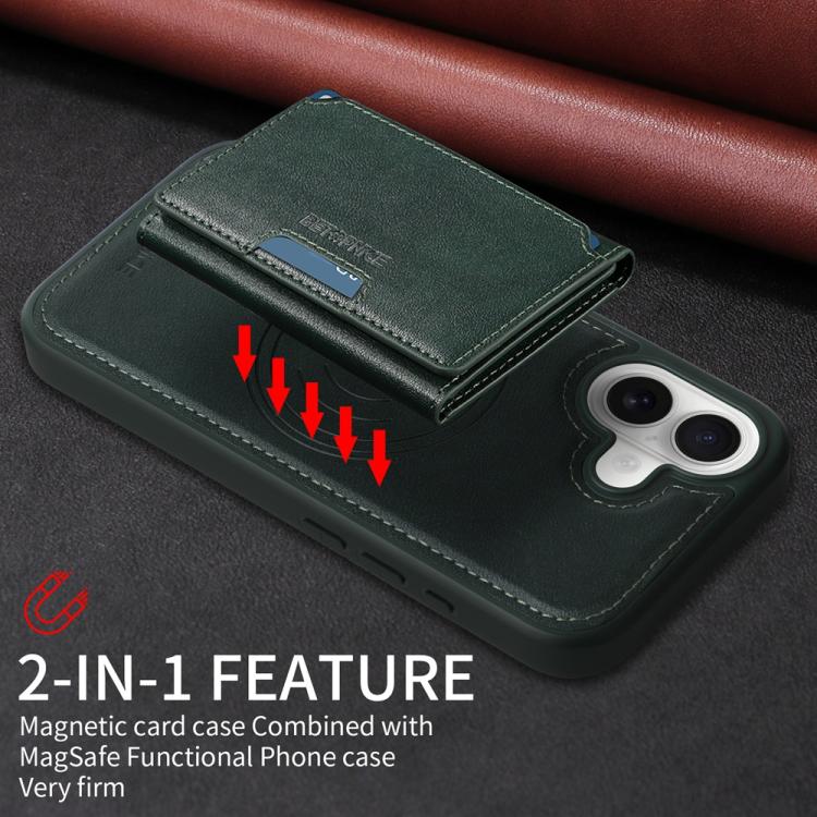 For iPhone 17 BETOPNICE Horizontal Flip Detachable MagSafe Wallet Phone Case