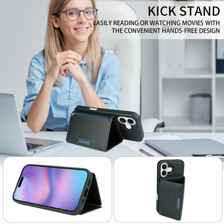 For iPhone 17 BETOPNICE Horizontal Flip Detachable MagSafe Wallet Phone Case