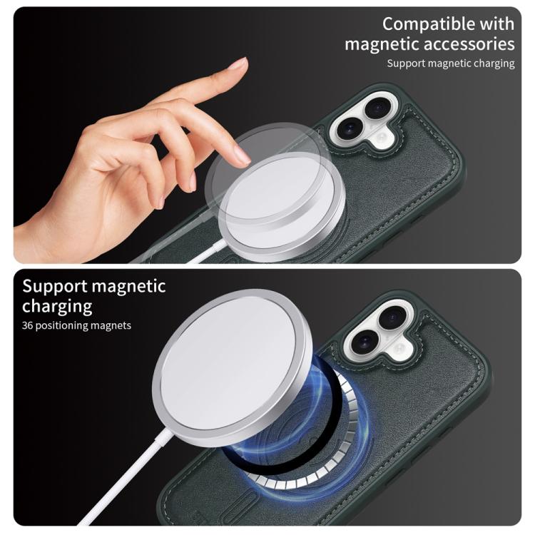 For iPhone 17 BETOPNICE Horizontal Flip Detachable MagSafe Wallet Phone Case