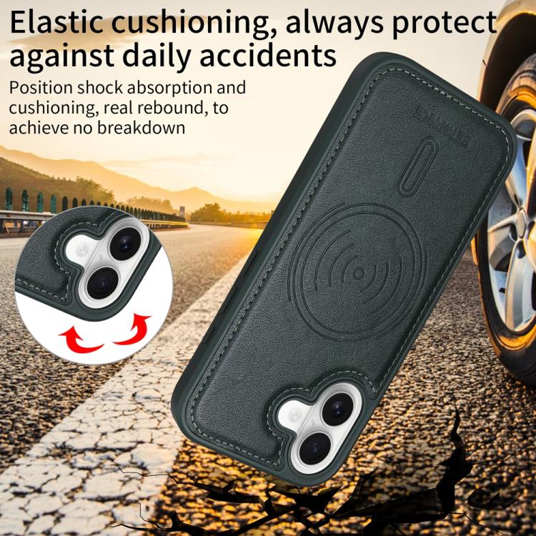 For iPhone 17 BETOPNICE Horizontal Flip Detachable MagSafe Wallet Phone Case