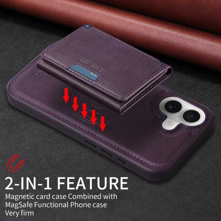 For iPhone 17 BETOPNICE Horizontal Flip Detachable MagSafe Wallet Phone Case