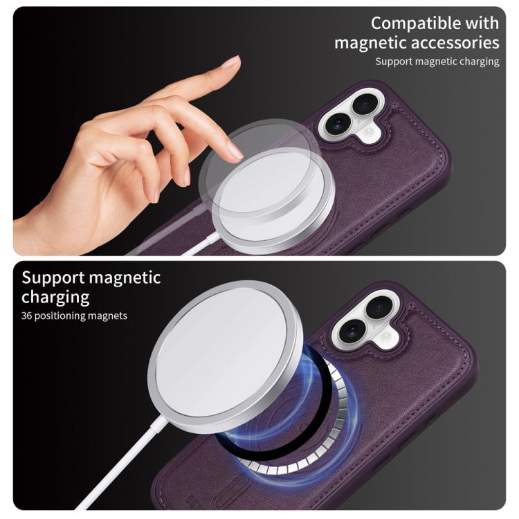 For iPhone 17 BETOPNICE Horizontal Flip Detachable MagSafe Wallet Phone Case
