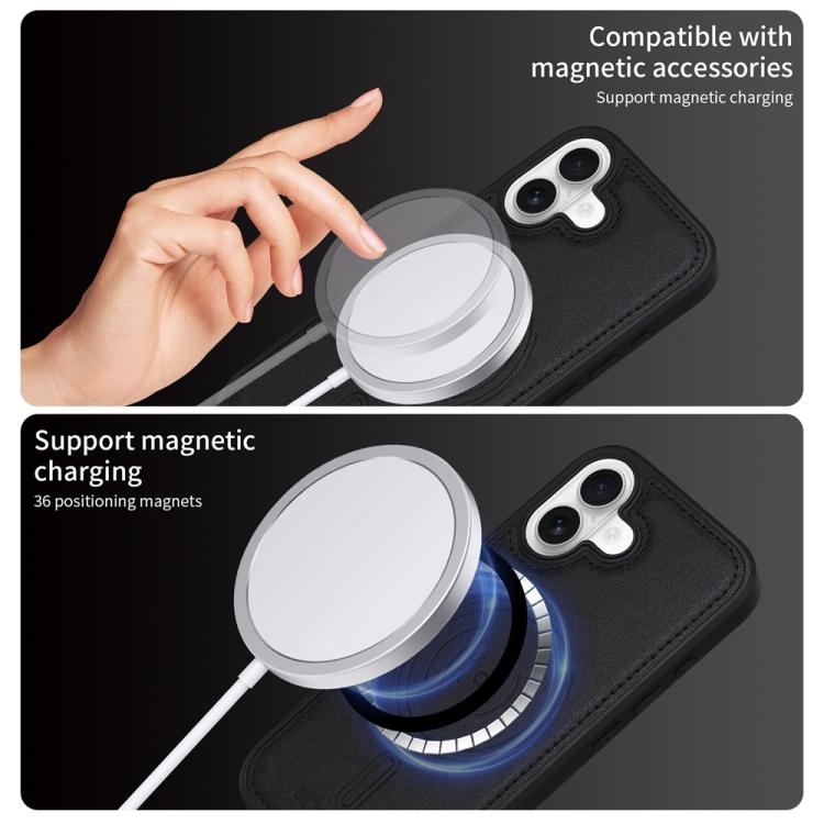 For iPhone 17 BETOPNICE Horizontal Flip Detachable MagSafe Wallet Phone Case