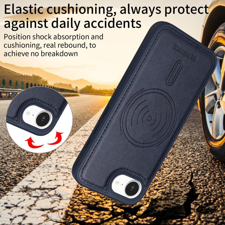 For iPhone 17e / 16e BETOPNICE Horizontal Flip Detachable MagSafe Wallet Phone Case