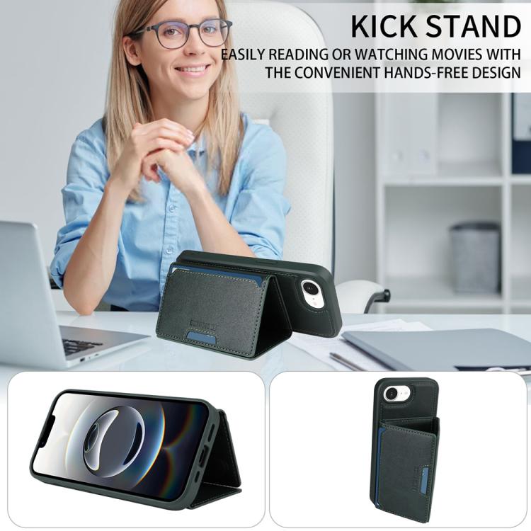 For iPhone 17e / 16e BETOPNICE Horizontal Flip Detachable MagSafe Wallet Phone Case