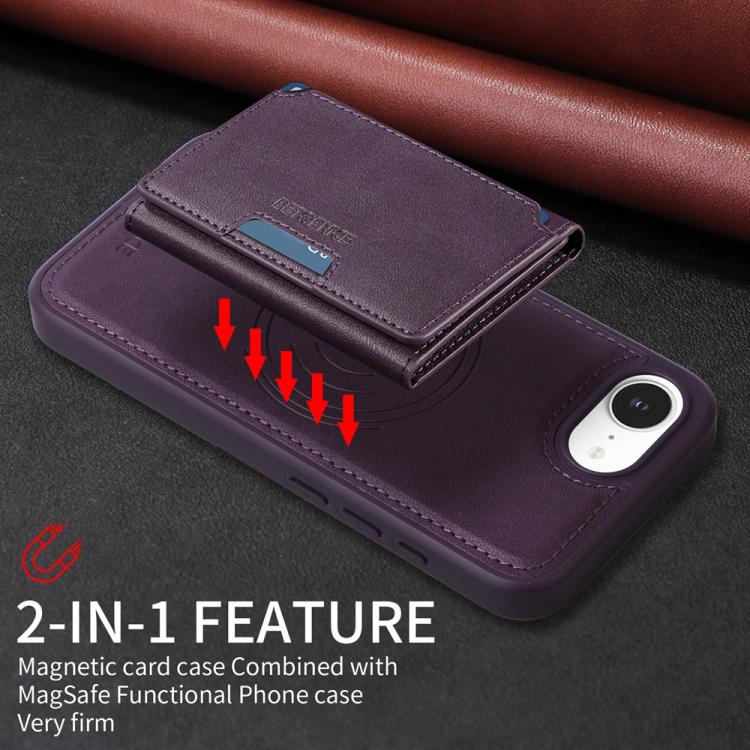 For iPhone 17e / 16e BETOPNICE Horizontal Flip Detachable MagSafe Wallet Phone Case