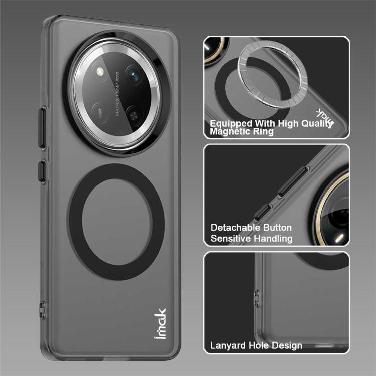For Honor X60 Pro / X9c IMAK Chocolate Series TPU + PET MagSafe Phone Case - Black
