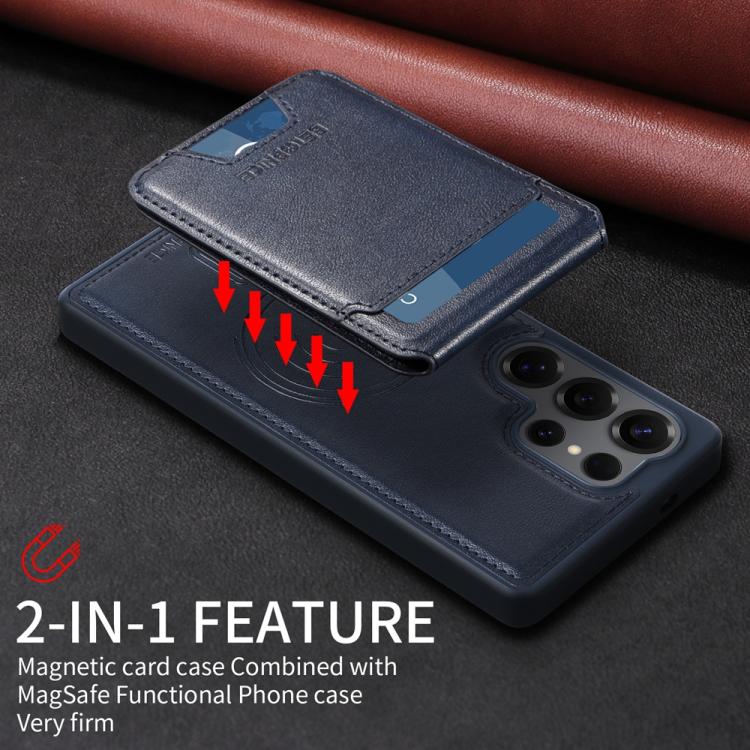For Samsung Galaxy S25 Ultra 5G BETOPNICE Vertical Flip Detachable MagSafe Wallet Phone Case
